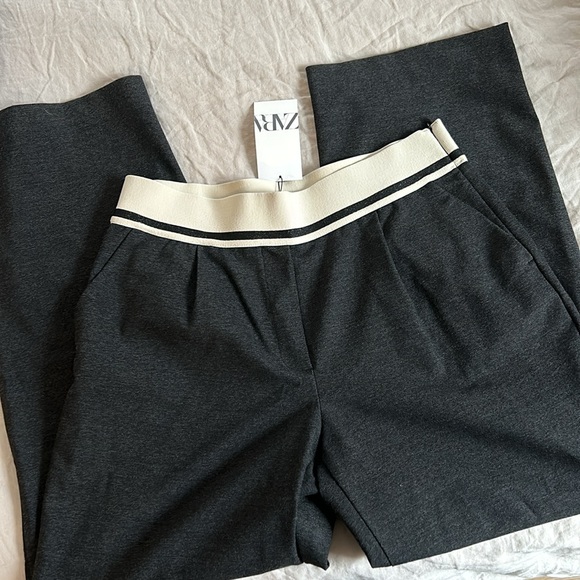 NWT Zara Elastic Waist Trousers - Picture 2 of 3
